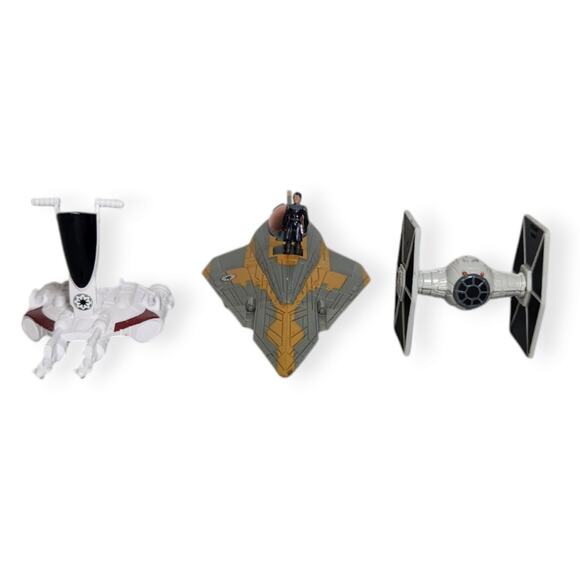 Star Wars Micro Vehicles And Figure Lot Of 4 (2020's) Pre-owned - Picture 1 of 9